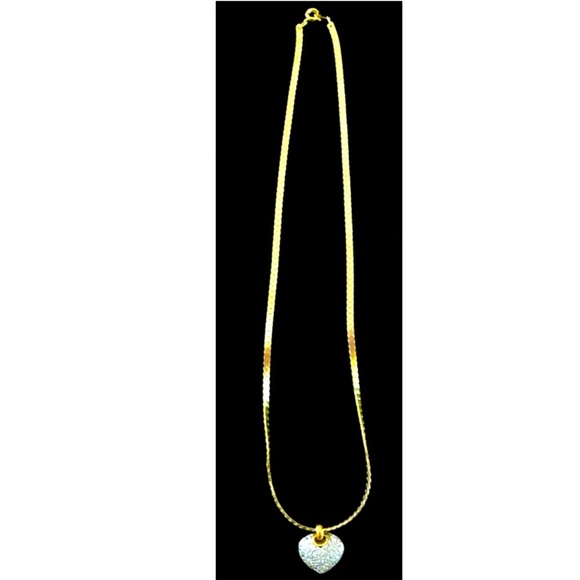💛18kt Gold Plated Swarovski Crystal Heart Necklace💛 - Picture 2 of 5